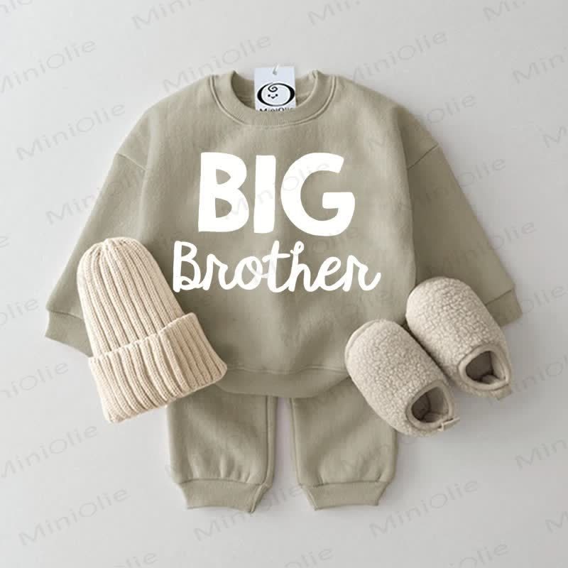 BIG/LITTLE BROTHERベビーグレーグリーン 2点セット - ビッグブラザー - 2～3歳 - image 1