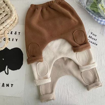 ベビー無地フリースジョガーパンツ - image 1