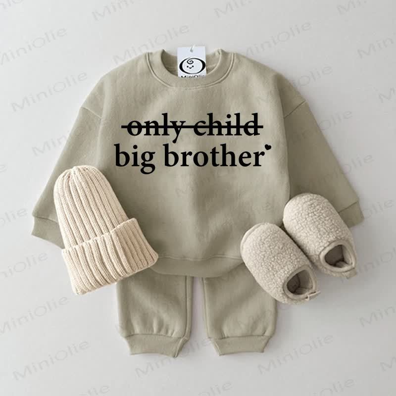 BIG SISTER/BIG BROTHERベビースローガン 2点セット - グレーグリーン - 2～3歳 - image 2