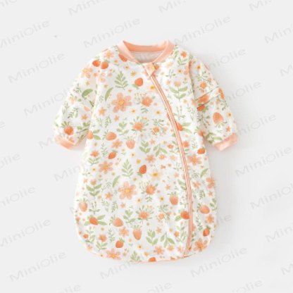 ベビーストロベリーフローラルコットン寝袋 - ピンク - 12～24ヶ月 - image 1