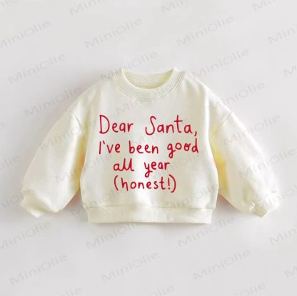 DEAR SANTA, I'VE BEEN GOOD ALL（本当です！）ベビー幼児用スウェットシャツ - クリーム - 3～5歳 - image 1