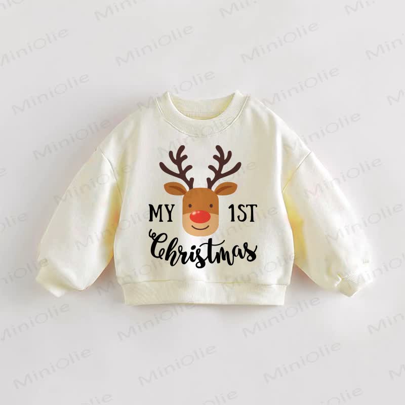 MY 1ST CHRISTMAS幼児用スウェットシャツ - image 1