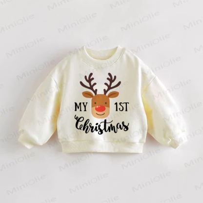 MY 1ST CHRISTMAS幼児用スウェットシャツ - image 1
