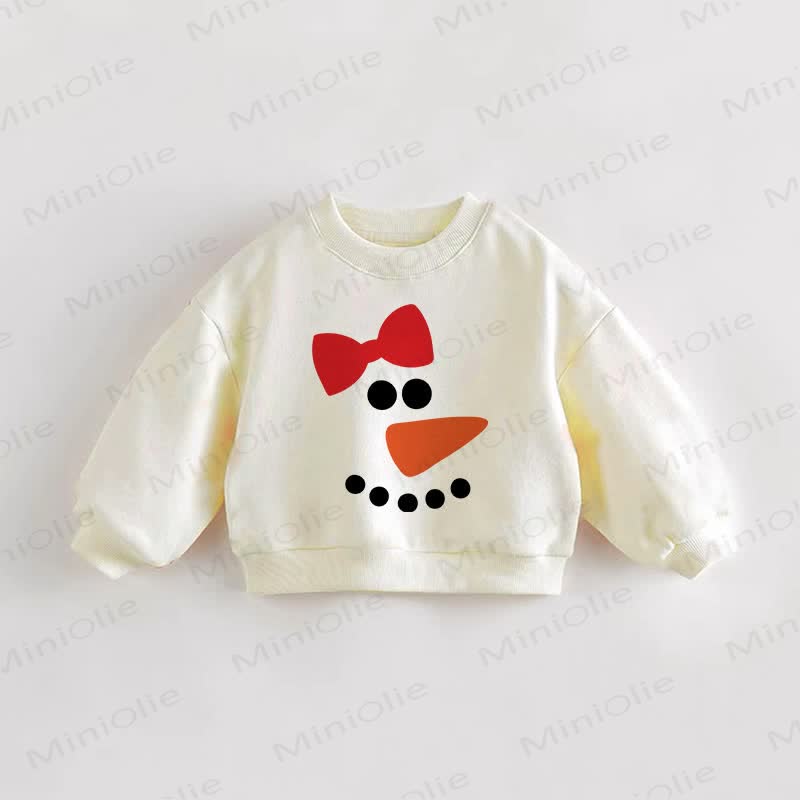 ベビー幼児用スノーマンスウェットシャツ - クリーム - 3～5歳 - image 1