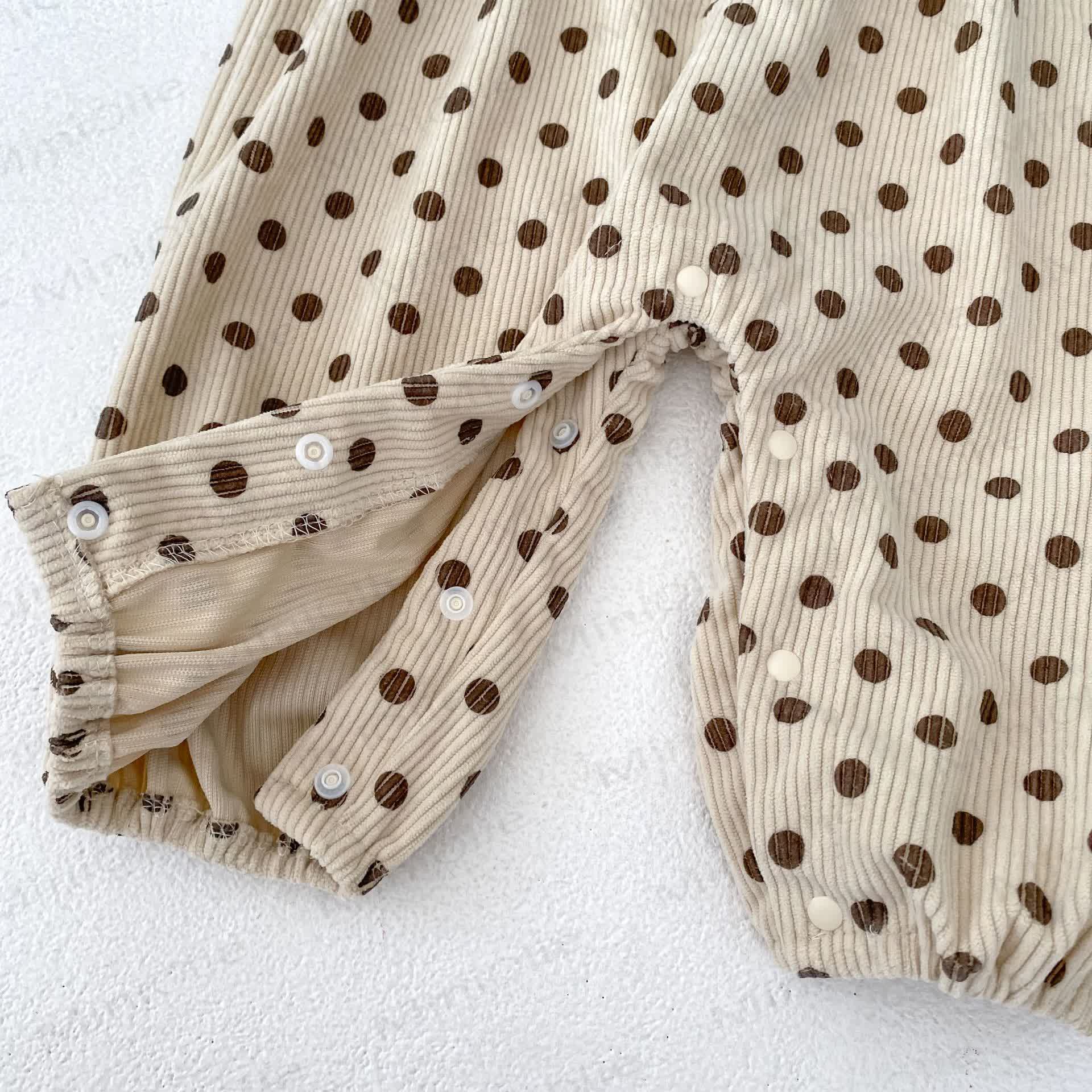 女の子用水玉模様オーバーオール - image 9