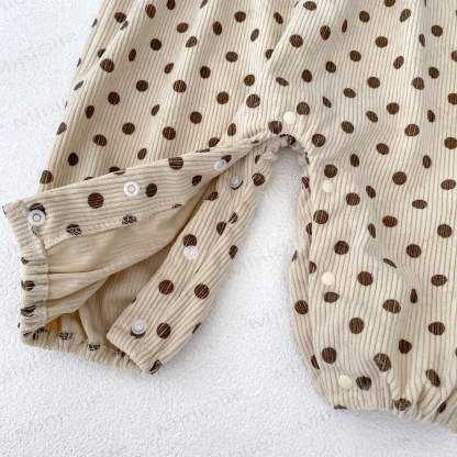 女の子用水玉模様オーバーオール - image 9