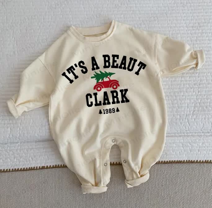 IT'S A BEAUT CLARK 1989ベビーベージュロンパー - ベージュ - 2～3歳 - image 1