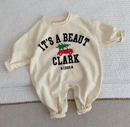 IT'S A BEAUT CLARK 1989ベビーベージュロンパー - ベージュ - 2～3歳 - image 1