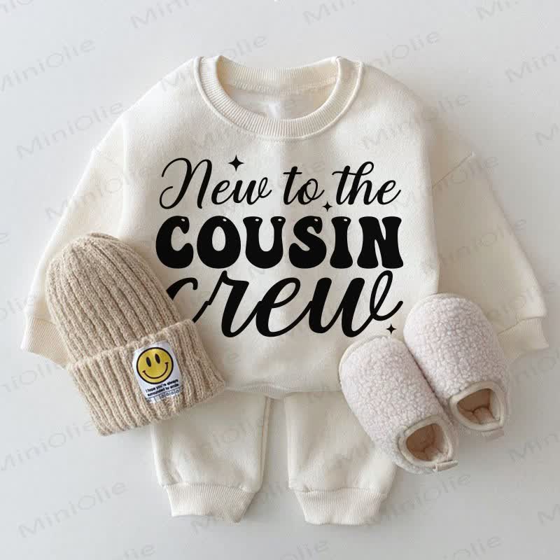 NEW TO THE COUSIN CREWベビーホワイト スウェットシャツ 2ピースセット - 白 - 2～3歳 - image 1