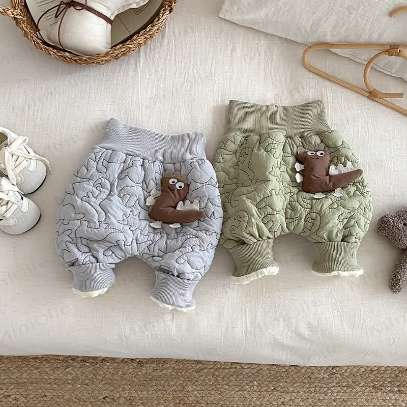 ベビー 幼児 男の子 恐竜 キルティング ジョガーパンツ - image 1