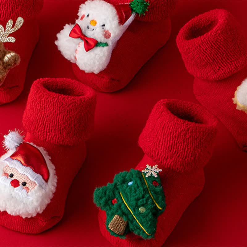 ベビー幼児用フリース裏地クリスマスソックス - image 9