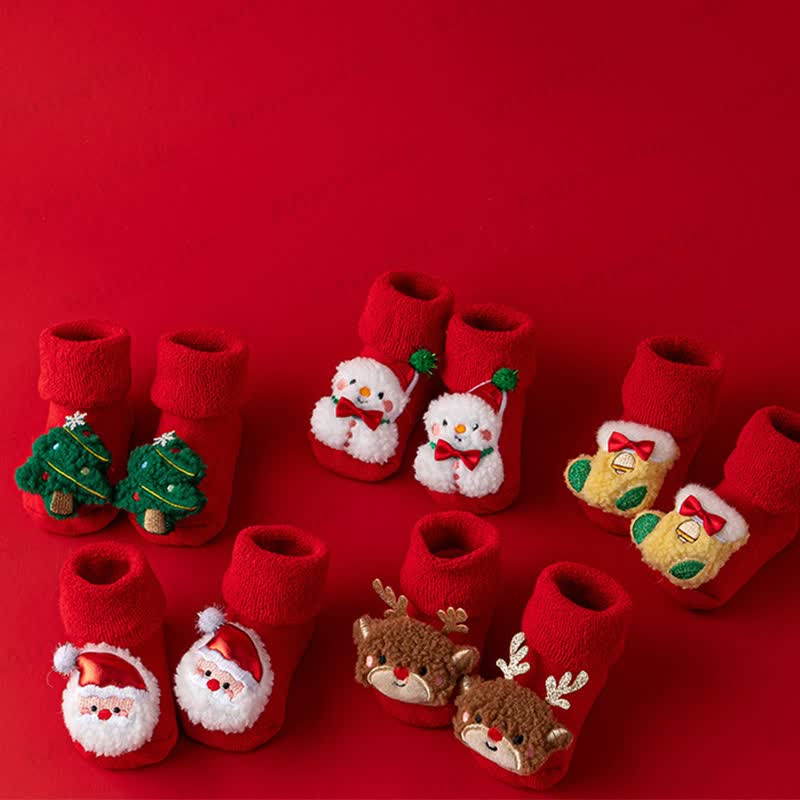 ベビー幼児用フリース裏地クリスマスソックス - image 2