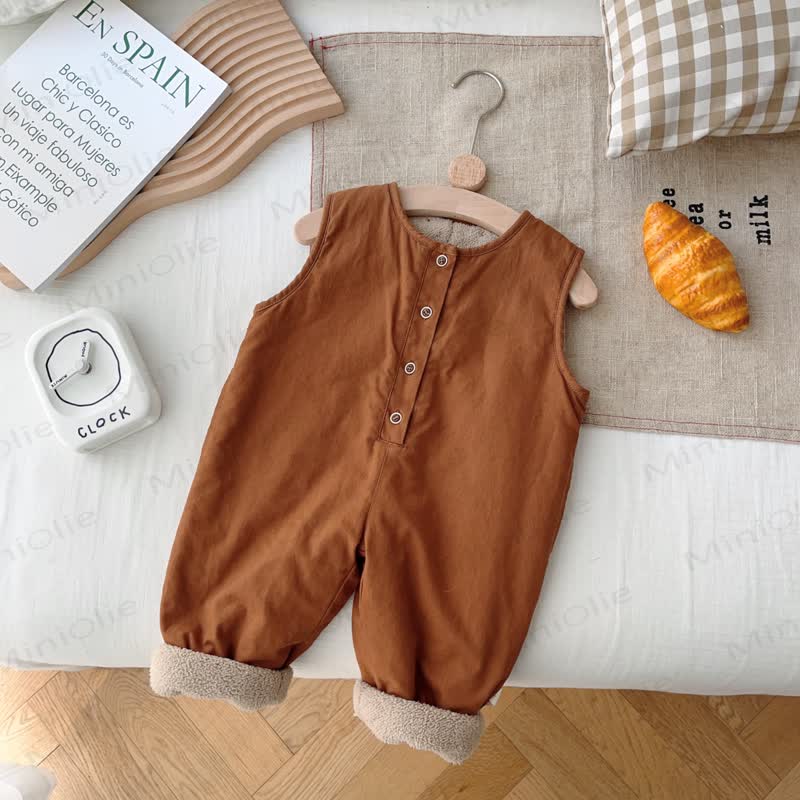 ベビー幼児用バニーフリース裏地オーバーオール - image 2