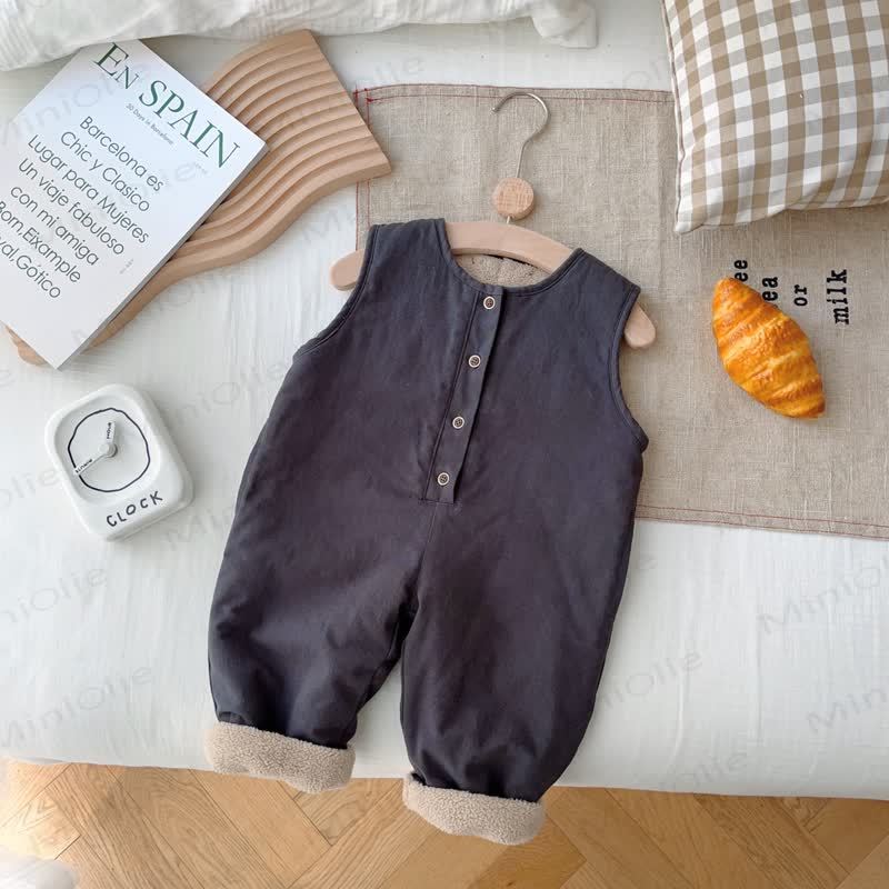 ベビー幼児用バニーフリース裏地オーバーオール - image 4