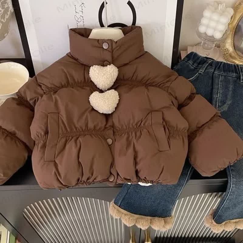 キッドハートフリースアウターウェア - 茶色 - 8歳 - image 3