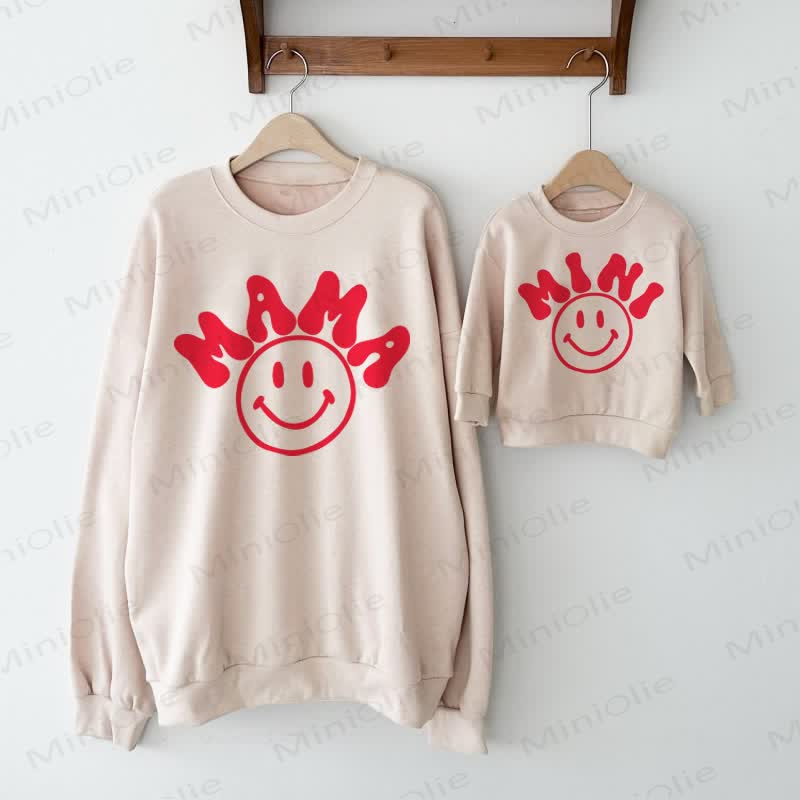 MAMA&MINIベージュファミリースウェットシャツ - ベージュ - 大人用スウェットシャツ：XL - image 1