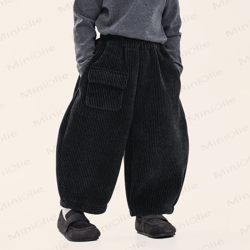 幼児用男の子用無地シェニールパンツ - 黒 - 10歳 - image 1