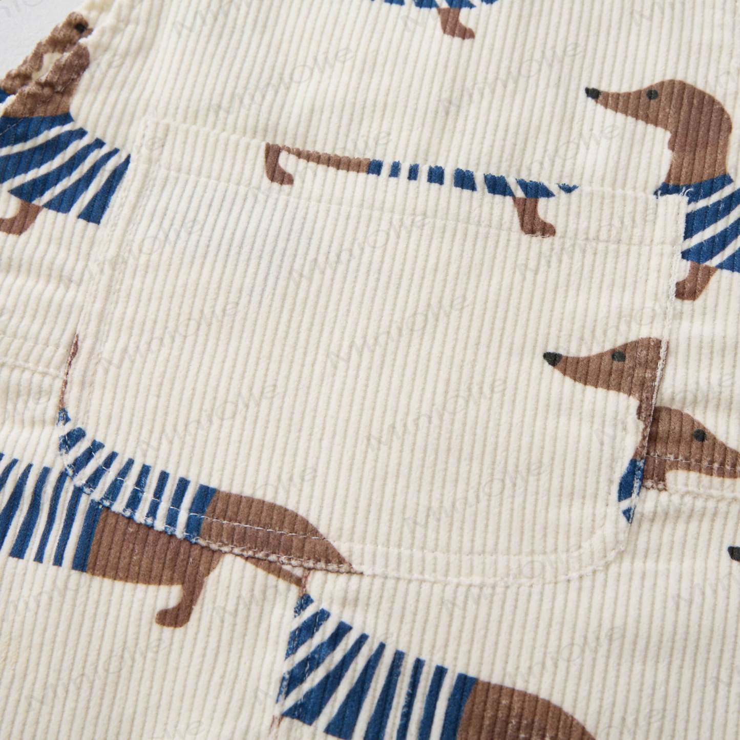 ベビー幼児用ダックスフンドコーデュロイオーバーオール - image 3