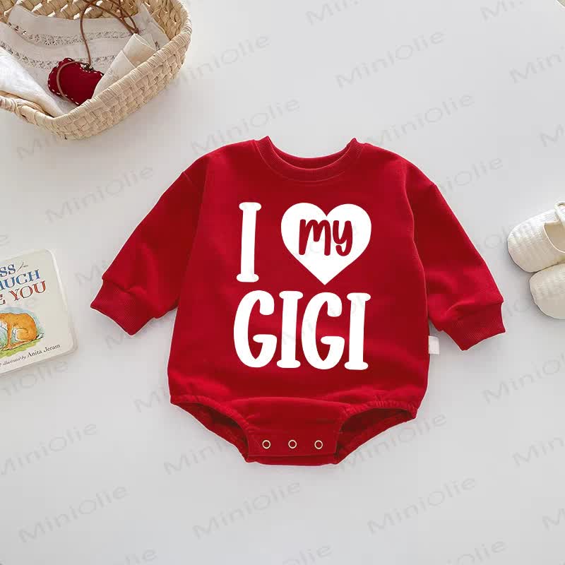 I MY GIGIベビーハートレッドボディスーツ - 赤 - 18～24ヶ月 - image 1