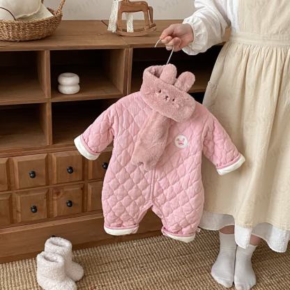 ベビースカーフ かわいい漫画キルティングロンパース - image 4