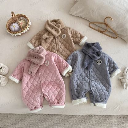 ベビースカーフ かわいい漫画キルティングロンパース - image 1