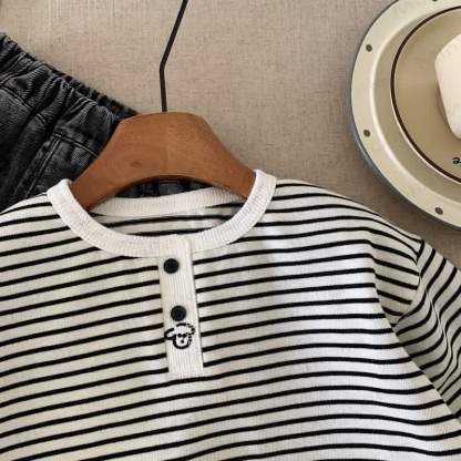 ベビー幼児用ストライプクルーネックTシャツ - image 6