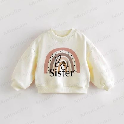 BIG/LITTLE SISTERベビー幼児用スウェットシャツ - クリーム - 3～5歳 - image 1