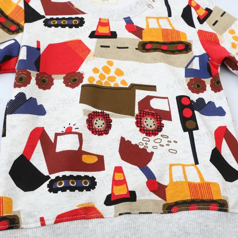 幼児男の子用ショベルカープリントスウェットシャツ - image 4