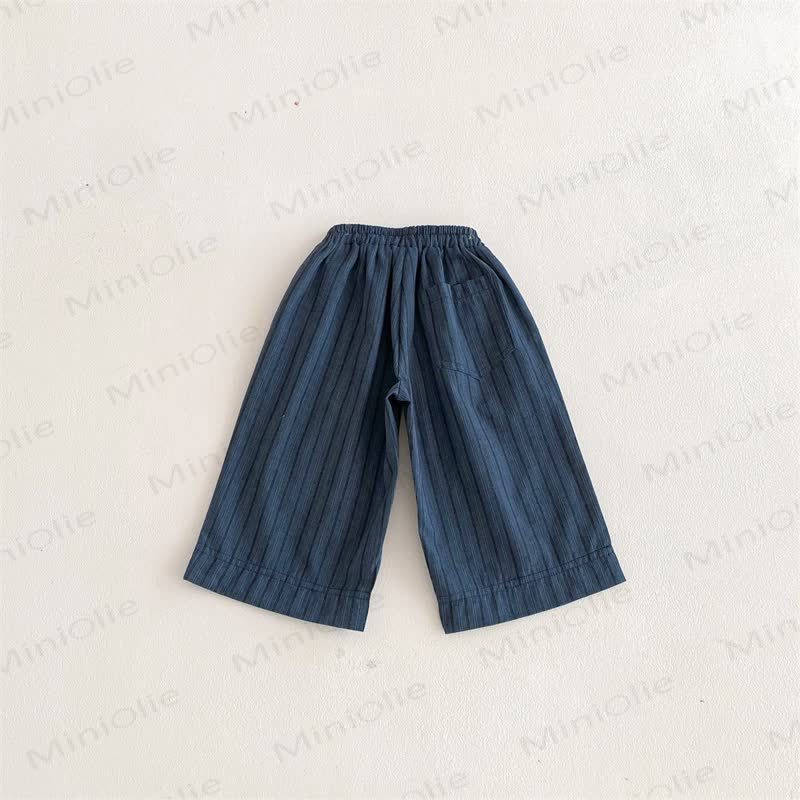 ベビー幼児用ストライプリネンゆったりパンツ - image 4