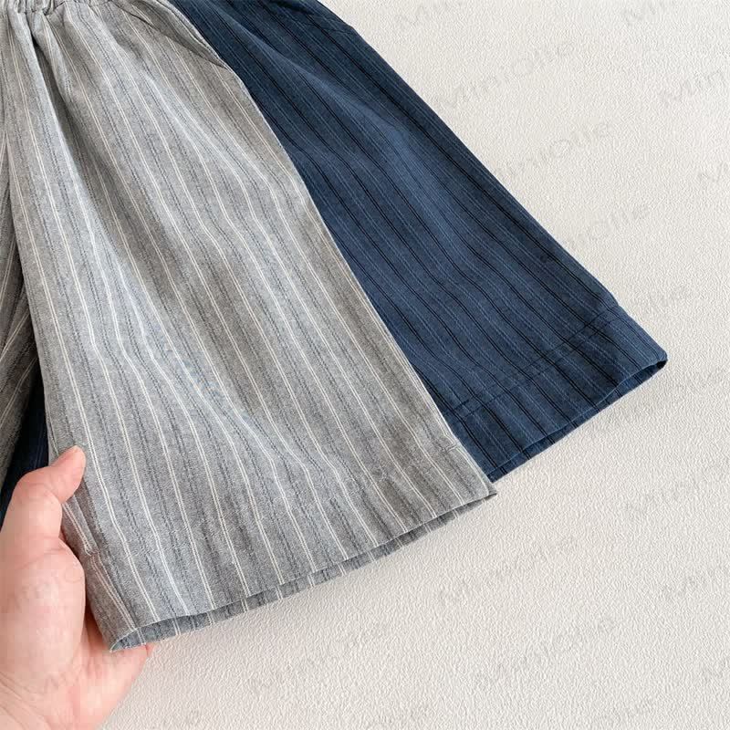 ベビー幼児用ストライプリネンゆったりパンツ - image 9