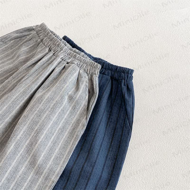 ベビー幼児用ストライプリネンゆったりパンツ - image 8