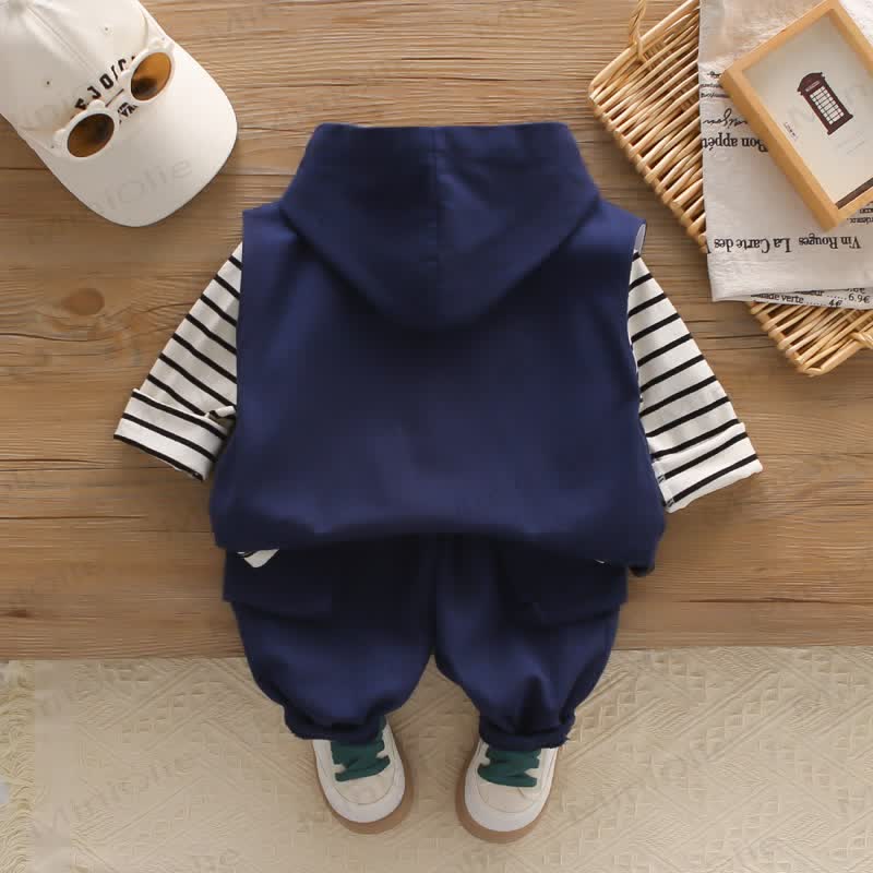 ベビー 幼児 男の子 ワーカーストライプ 3点セット - image 5