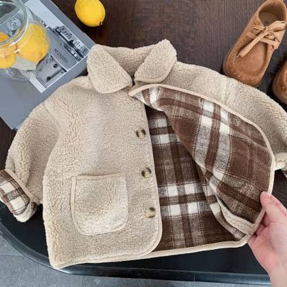 ベビー無地ラペルアウター - image 5