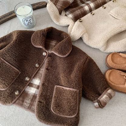 ベビー無地ラペルアウター - image 3