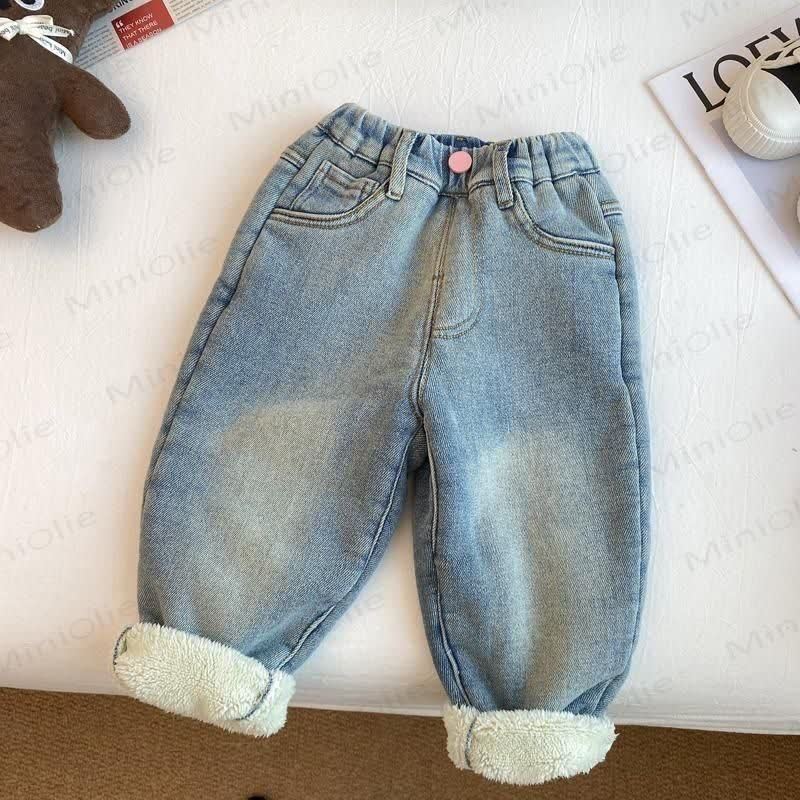 幼児用バニーデニムフリース裏地パンツ - image 2