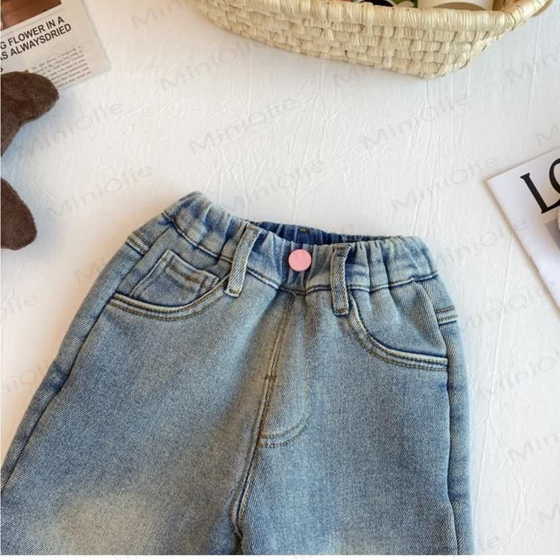 幼児用バニーデニムフリース裏地パンツ - image 5