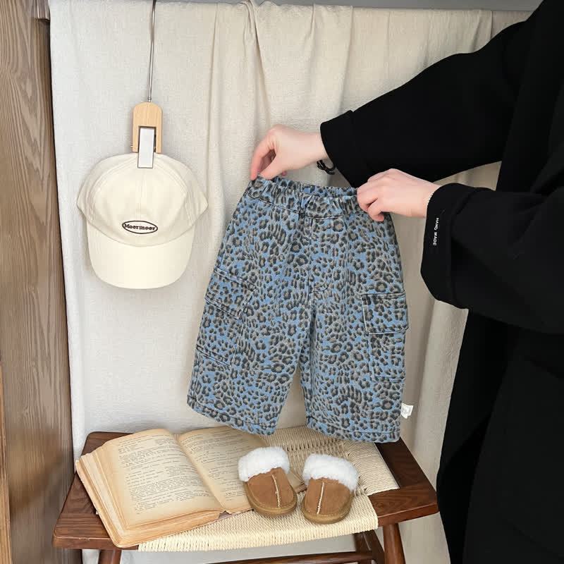 ベビー幼児用恐竜トップスまたはヒョウ柄ワークパンツ - ヒョウ柄パンツ - 3～5歳 - image 3