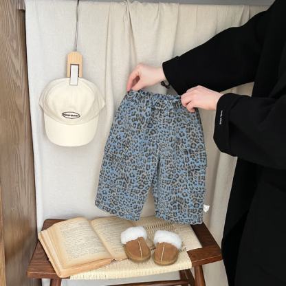 ベビー幼児用恐竜トップスまたはヒョウ柄ワークパンツ - ヒョウ柄パンツ - 3～5歳 - image 3