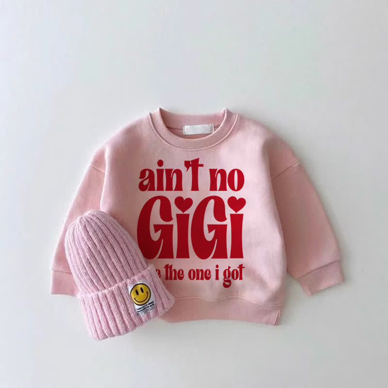 AIN'T NO GIGI LIKE THE ONE I GOTベビーガール ハート ピンク スウェットシャツ - ピンク - 2～3歳 - image 1