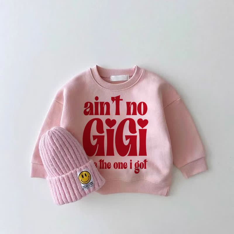 AIN'T NO GIGI LIKE THE ONE I GOTベビーガール ハート ピンク スウェットシャツ - ピンク - 2～3歳 - image 1