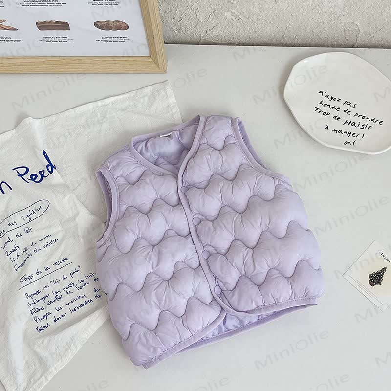 キッズベストカーディガンアウター - 紫 - 12歳 - image 6