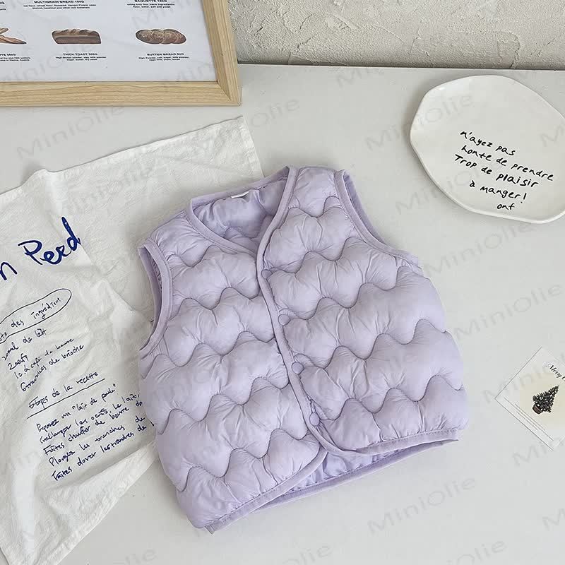 キッズベストカーディガンアウター - 紫 - 12歳 - image 6