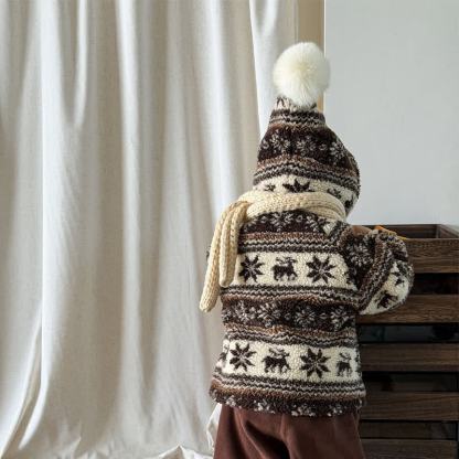 男の子用暖かいフード付きフリースアウターウェア - image 2