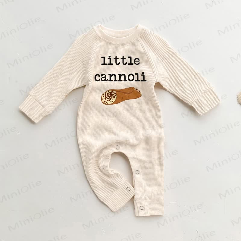 LITTLE CANNOLIベビーワッフル ベージュ ロンパース - ベージュ - 18～24ヶ月 - image 1