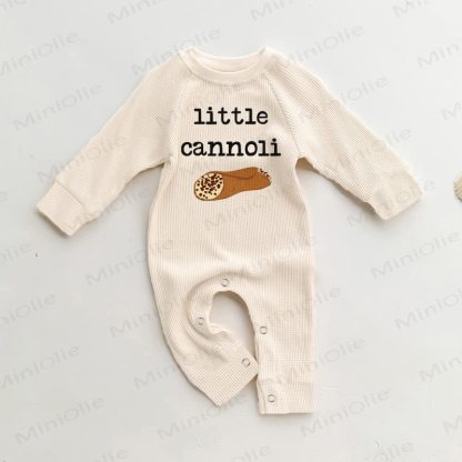 LITTLE CANNOLIベビーワッフル ベージュ ロンパース - ベージュ - 18～24ヶ月 - image 1