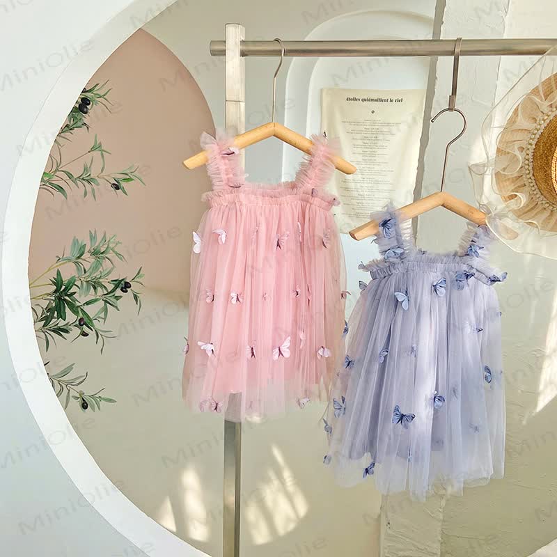 幼児用女の子用リボンメッシュノースリーブチュチュDress - image 2