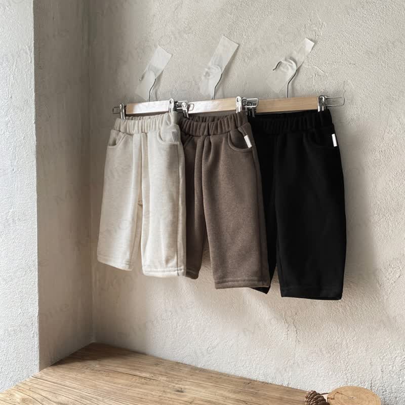 男の子用フリース無地パンツ - image 2