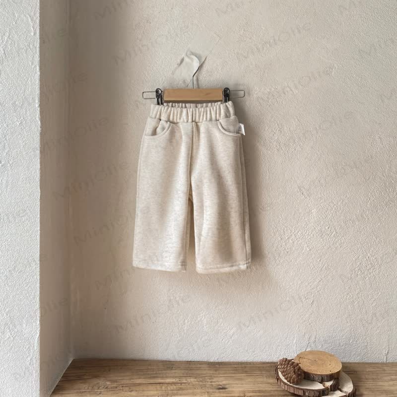 男の子用フリース無地パンツ - ベージュ - 2～3歳 - image 5