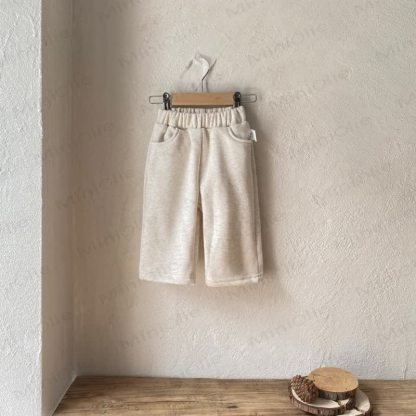 男の子用フリース無地パンツ - ベージュ - 2～3歳 - image 5