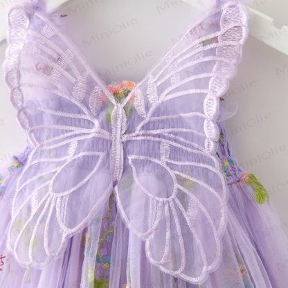 ベビー 幼児 女の子 バタフライ フラワー メッシュDress - image 13